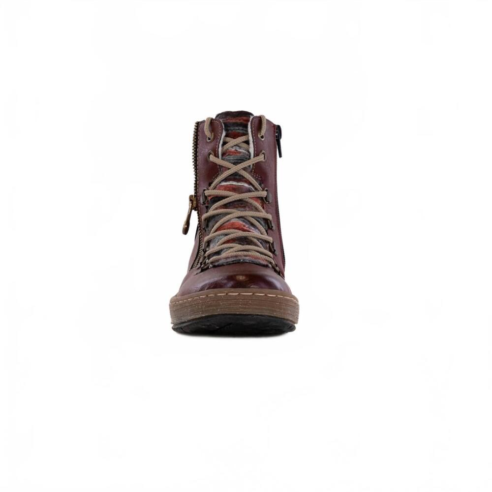 NEW RIEKER women's leather boot in rot kombi - Picture 3 of 6